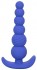Синяя анальная пробка Cheeky X-6 Beads - 12,75 см.