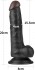 Темнокожий женский страпон на ремешках Easy Strapon Set 7.5 - 20 см.
