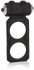 Чёрное эрекционное кольцо с вибрацией и подхватом мошонки Silicone Lovers Gear Figure 8 Enhancer