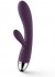 Фиолетовый вибратор Alice с клиторальным отростком - 20 см.