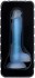 Прозрачно-синий фаллоимитатор, светящийся в темноте, Matt Glow - 18 см.