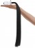 Стеклянная анальная пробка с черным конским хвостом