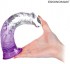 Фиолетовый гибкий фаллоимитатор - 18,5 см.