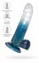 Прозрачно-синий фаллоимитатор Avy -  20 см.