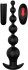 Черный анальный вибромассажер REMOTE GRADUATING BEADS - 20,7 см.