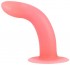 Розовый гнущийся нереалистичный дилдо Moon Beam - 16,6 см.