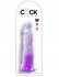 Фиолетовый фаллоимитатор на присоске 8’’ Cock - 21,8 см.