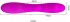 Лиловый перезаряжаемый вибратор Snappy с клиторальным отростком - 19,5 см.