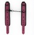 Розово-черные наручники с регулируемыми застежками