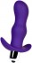 Фиолетовая изогнутая анальная вибропробка - 11,2 см.