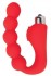 Красный силиконовый вибромассажер-елочка