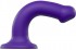 Фиолетовый фаллоимитатор-насадка Strap-On-Me Dildo Dual Density size M - 18 см.