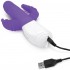 Фиолетовый вибратор-кролик с анальным стимулятором - 26 см.